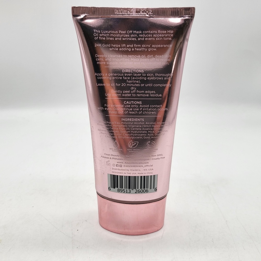 Azure Rose Gold Hydrating Peel Off Face Mask 5 oz 150‎ mL - Picture 3 of 6